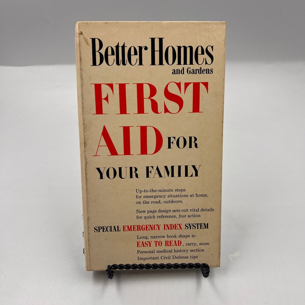 Vintage 1960 Better Homes and Gardens First Aid For Your Family Spiral Book 1960